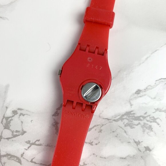SWATCH Small Watch - Double Wrap Silicone Strap - Red - Picture 5 of 8